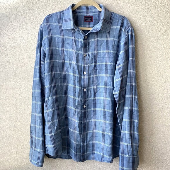 Chemise Homme à Carreaux Multicolore En Coton - Marque Untuckit - Taille XL - À Boutons - Occasion Très Bon état